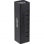 InLine USB 3.0 7 portu centrmezgls, alumīnija korpuss, ar 2.5A barošanas bloku