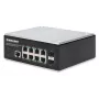 Intellinet 508278 rūpniecisks 8 portu Gigabit Ethernet PoE+ L2+ komutators ar pārvaldību tīmekļa pārlūkā, 2x SFP, 30 W uz portu, DIN sliede, no -40 līdz 85 °C, IP30, bez ventilatora