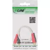 InLine RCA kabelis 2x RCA vīriešu/vīriešu apzeltīts 0.5m, balts