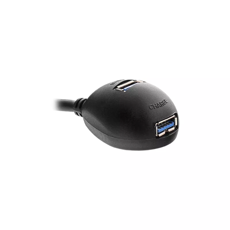 InLine USB 3.2 Gen.1 pagarinātājkabelis USB A vīriešu / A sieviešu + barošana, ar statīvu, melns, 3m