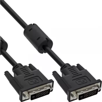 InLine DVI-D kabelis 24+1 vīriešu/vīriešu Dual Link ar 2 ferīta filtriem 3 m