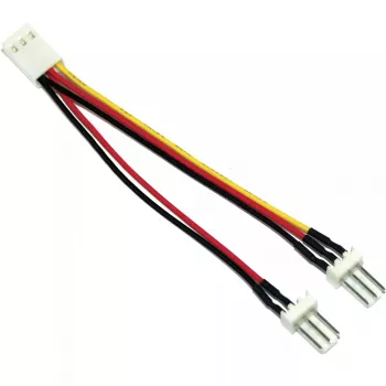 InLine ventilatora adaptera Y-kabelis 3pin Molex sievišķais / 2x 3pin Molex vīrišķais 100 gab.