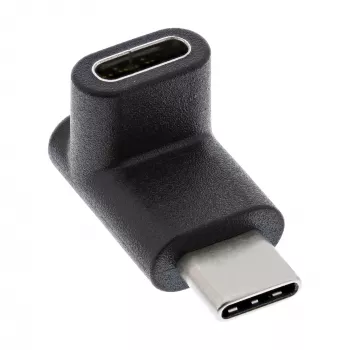 USB 3.2 Gen.2 Adapteris InLine 35807 USB-C vīrišķais uz C sievišķo augšup/lejup leņķveida