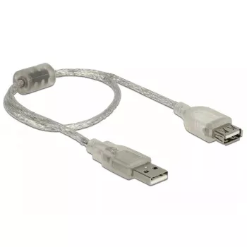 USB kabelis DeLOCK 82244 USB 2.0 0.3 m caurspīdīgs