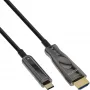 InLine USB Displeja AOC kabelis, USB-C vīriešu uz HDMI vīriešu (DP Alt Mode), 50 m
