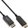 InLine DisplayPort uz HDMI AOC pārveidotāja kabelis, 4K/60Hz, melns, 50m