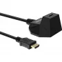 InLine HDMI Station pagarinātājs ar statīvu, HS HDMI kabelis ar Ethernet, M/F, melns, apzeltīti kontakti, 1m