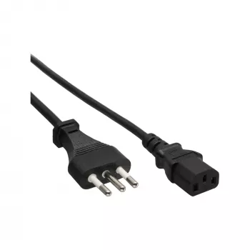 Strāvas kabelis InLine Italy (CEE 7/7) uz 3-pin IEC C13, 0,5 m, 250 V 10 A