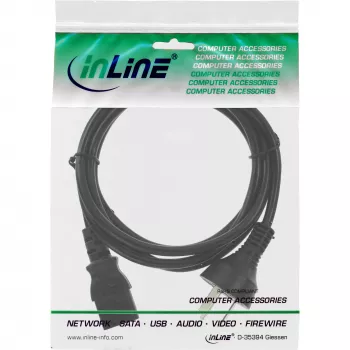 InLine strāvas kabelis, Ķīnas tipa I kontaktdakša / 3-pin IEC C13 vītne, 3m