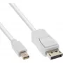 InLine Mini DisplayPort–DisplayPort kabelis balts 1,5 m