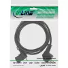 InLine barošanas kabelis, CEE 7/7 leņķa / 3-pin IEC C13 kreisais leņķis, melns, 3m