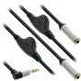 InLine Audio Y-Kabelis 3.5mm Vīrietis / 2x Sieviete ar skaļuma regulēšanu 0.25m