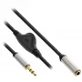 InLine Slim Audio kabelis 3.5mm vīrietis / sieviete, ar skaļuma regulēšanu 0.25m
