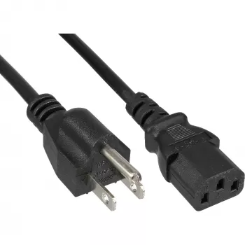 InLine strāvas kabelis ASV kontaktdakša / IEC C13, 18 AWG, 1m
