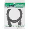 InLine barošanas kabelis ASV kontaktdakša / 3 kontaktu IEC C13 ligzda, 18 AWG, 3 m, 125 V, 10 A