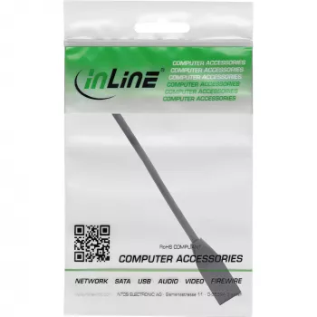 InLine RJ45 sargājošs atvienotājs Cat.6A S/FTP, RJ45 M/F, melns, 0.2m
