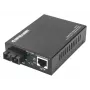 Intellinet Gigabit PoE+ mediju pārveidotājs, 1000Base-T RJ45 ports uz 1000Base-LX (SC) vienmoda, 20 km, PoE+ injektors