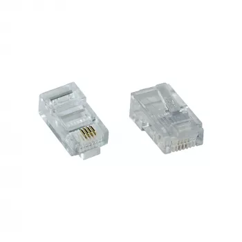 InLine Modular Plug 8P4C RJ45 krimpēšanai uz lentes kabeļa ISDN 100gab.