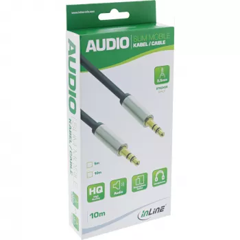 InLine Slim Audio kabelis 3,5 mm vīriešu / vīriešu, stereo, 10 m