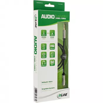 InLine Slim Audio kabelis 3,5 mm vīrietis / sieviete Stereo 1 m