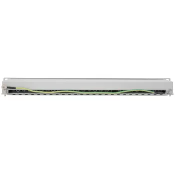 Intellinet Patch Panel, Cat6a, FTP, 24-Port, 1U, Ekranēts, 90° Augšējie Punch-Down Bloki, Pelēks