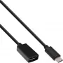 InLine USB 3.2 Gen.1x2 adaptera kabelis, USB-C vīrišķais / A sievišķais, melns, 0,15 m