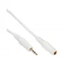 InLine Audio kabelis 3.5 mm vīriešu/sieviešu, stereo, balts/zelta 5 m