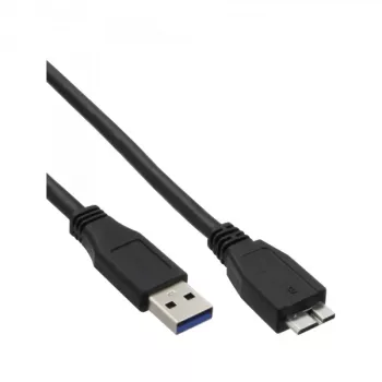 InLine USB 3.2 Gen.1 kabelis Type A vīrietis / Micro B vīrietis, melns, 3m