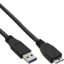 InLine USB 3.2 Gen.1 kabelis Type A vīriešu / Micro B vīriešu, melns, 0,5 m