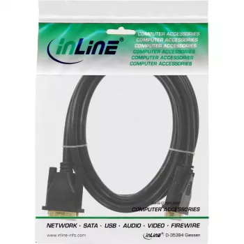 InLine DVI-D Premium kabelis 24+1 vīrietis/vīrietis Dual Link apzeltīts 5m