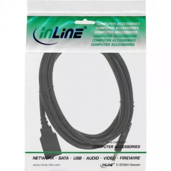 InLine USB 3.2 Gen.1 kabelis Type A vīriešu / Type B sieviešu, melns, 2,5 m