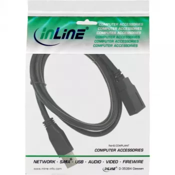 InLine USB 3.2 Gen.1 kabelis, Type A vīrišķais / Type B sievišķais, melns, 1,5 m