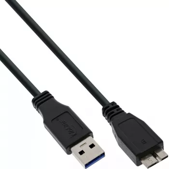 Microconnect USB 3.2 Gen 1 kabelis USB A – Micro-USB B 5 m melns