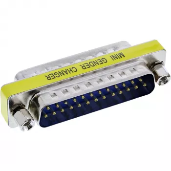 InLine Mini Dzimuma Mainītājs 25 Kontaktu Sub-D vīriešu / vīriešu