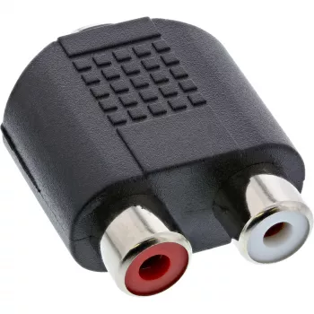 Audio adapteris 3,5 mm ligzda stereo / 2x RCA ligzda InLine 99346