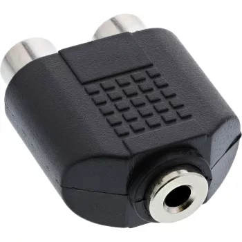 Audio adapteris 3,5 mm ligzda stereo / 2x RCA ligzda InLine 99346
