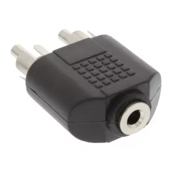 Audio adapteris 3,5mm ligzda stereo / 2x RCA vīrišķais InLine 99343