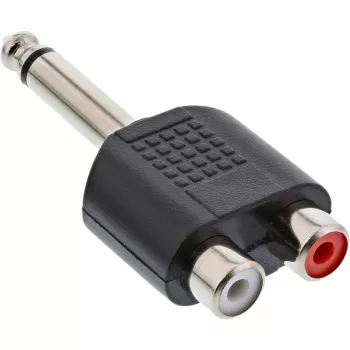 InLine Audio Adapteris 6.3mm ligzda vīriešu mono / 2x RCA sieviešu