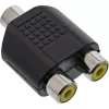 Audio adapteris 3,5 mm ligzda mono / 2x RCA ligzda InLine 99338