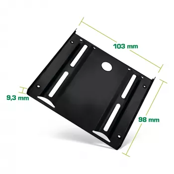 InLine HDD/SSD montāžas rāmis, 2.5 collu uz 3.5 collu, ar skrūvēm, melns