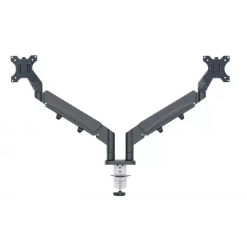 Leitz Ergo Space Saving divu monitoru roka, 9 kg, 43,2 cm (17 inch), 81,3 cm (32 inch), 75x100 mm, augstuma regulēšana, pelēka