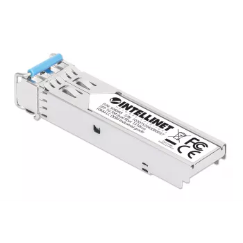 Intellinet rūpnieciskais Gigabit Fiber SFP optiskais raidītājmodulis 1000Base-LX vienmodas 10 km sudrabs