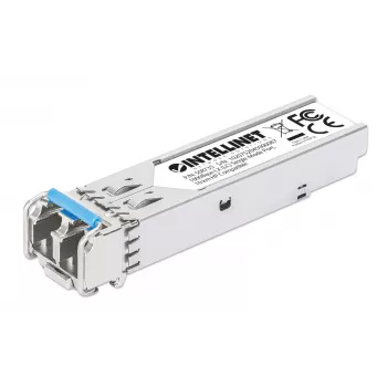 Intellinet Gigabit Fiber SFP optiskais raiduztvērēja modulis 1000Base-LX (LC) vienmoda, 10 km, saderīgs ar HPE, sudraba krāsā