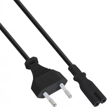 InLine 45 gab. komplekts Bulk-Pack strāvas kabelis Type C Euro vīrišķais uz Euro 8 sievišķo 3m