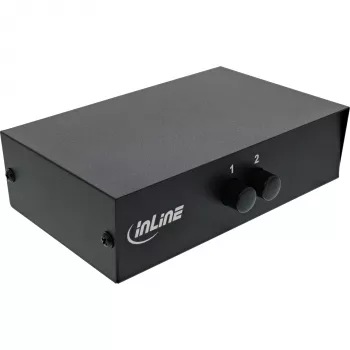 InLine AV slēdzis manuāls 2-portu 3x RCA IN/OUT Composite Melns