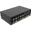 InLine AV slēdzis manuāls 4-portu 3x RCA IEKŠĀ/ĀRĀ Composite Melns