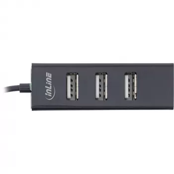 InLine USB 2.0 4-Portu Hub, USB-C vīrietis uz 4x USB-A sieviete, kabelis 15 cm