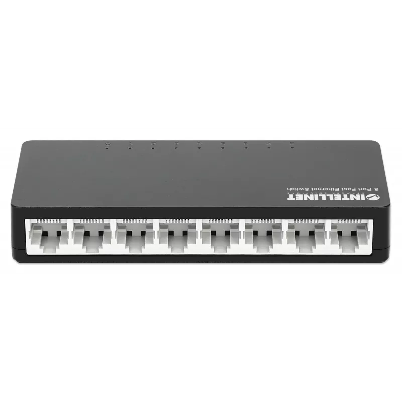 Intellinet 8 Portu Fast Ethernet Slēdzis, Galda Izmērs, Plastmasa, IEEE 802.3az (Energoefektīvs Ethernet), Melns