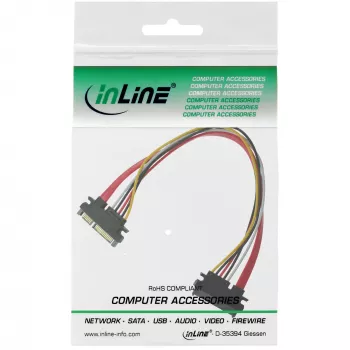 InLine SATA Datu + Barošanas Kabelis SATA 6Gb/s vīrietis / sieviete 0.30m