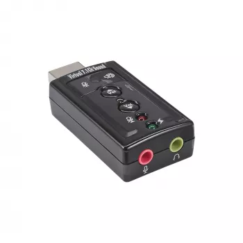 USB skaņas karte InLine 33051C ar virtuālo 7.1 skaņu